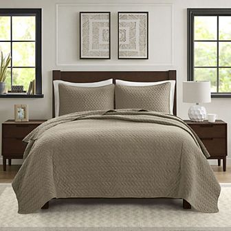 Madison Park Velvet Touch 3 pc Quilt Set with Shams