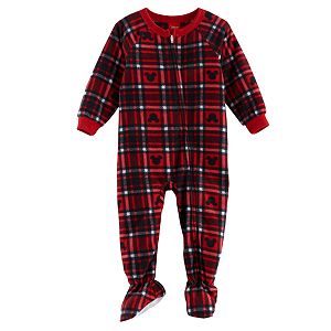 Disney's Mickey Mouse Baby Plaid Microfleece Footed Pajamas by Jammies For Your Families