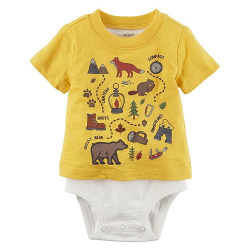 Download Baby Boy Carter's Mock-Layered Camping Bodysuit