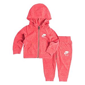 Toddler Girl Nike Heathered Zip-Up Hoodie & Pants Set