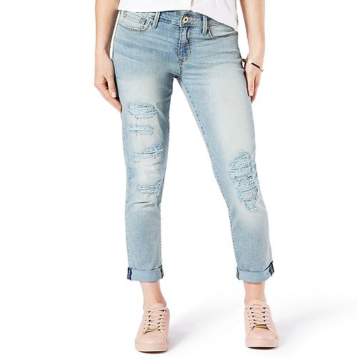 levi's boyfriend cropped jeans