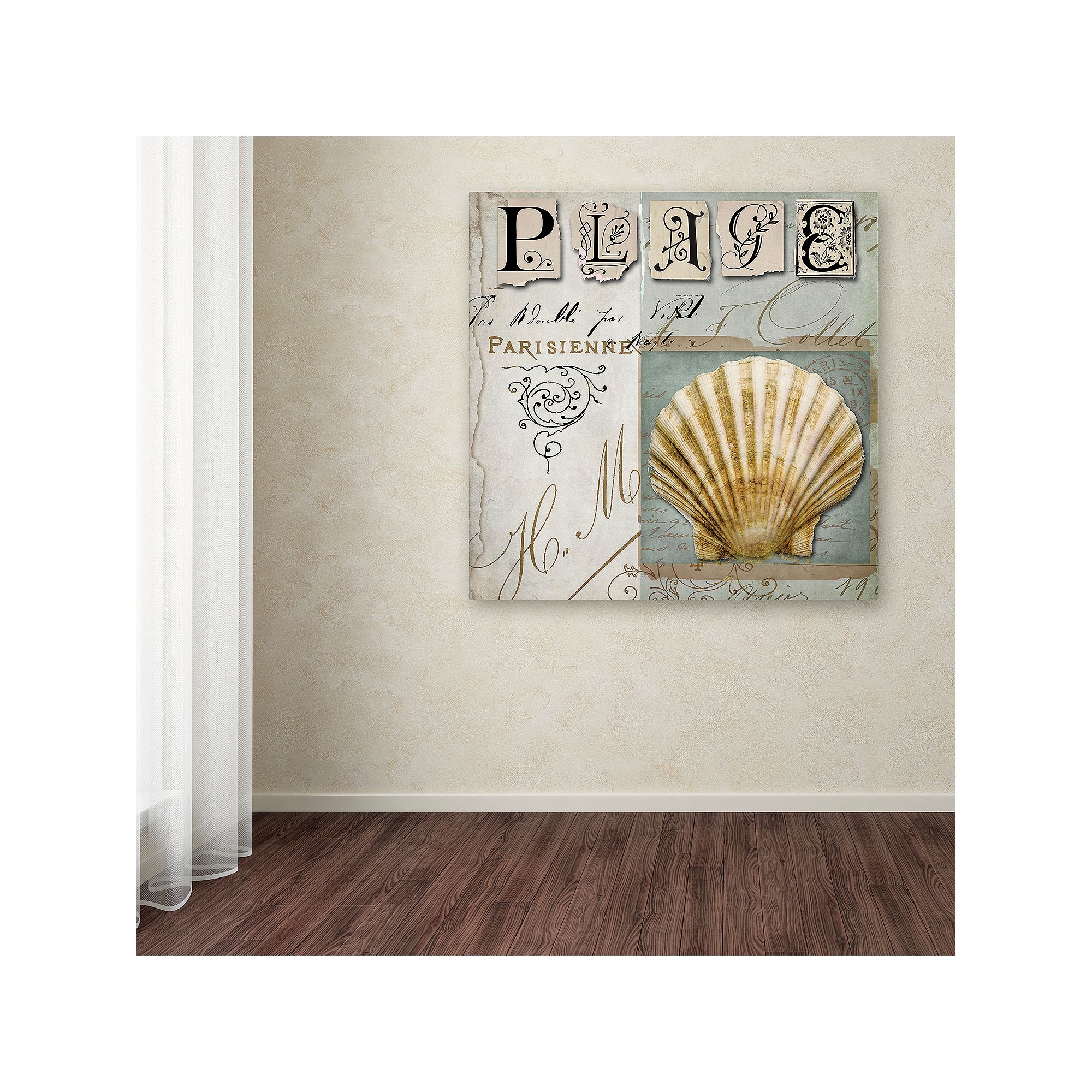 Trademark Fine Art Beach Book I Canvas Wall Art, Beige