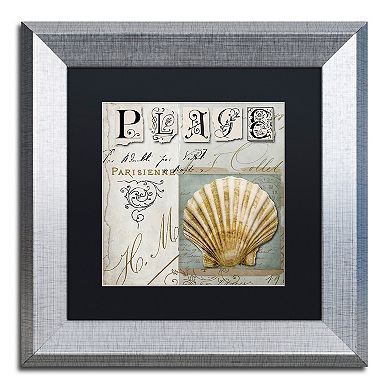 Trademark Fine Art Beach Book I Silver Finish Framed Wall Art