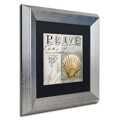 Trademark Fine Art Beach Book I Silver Finish Framed Wall Art