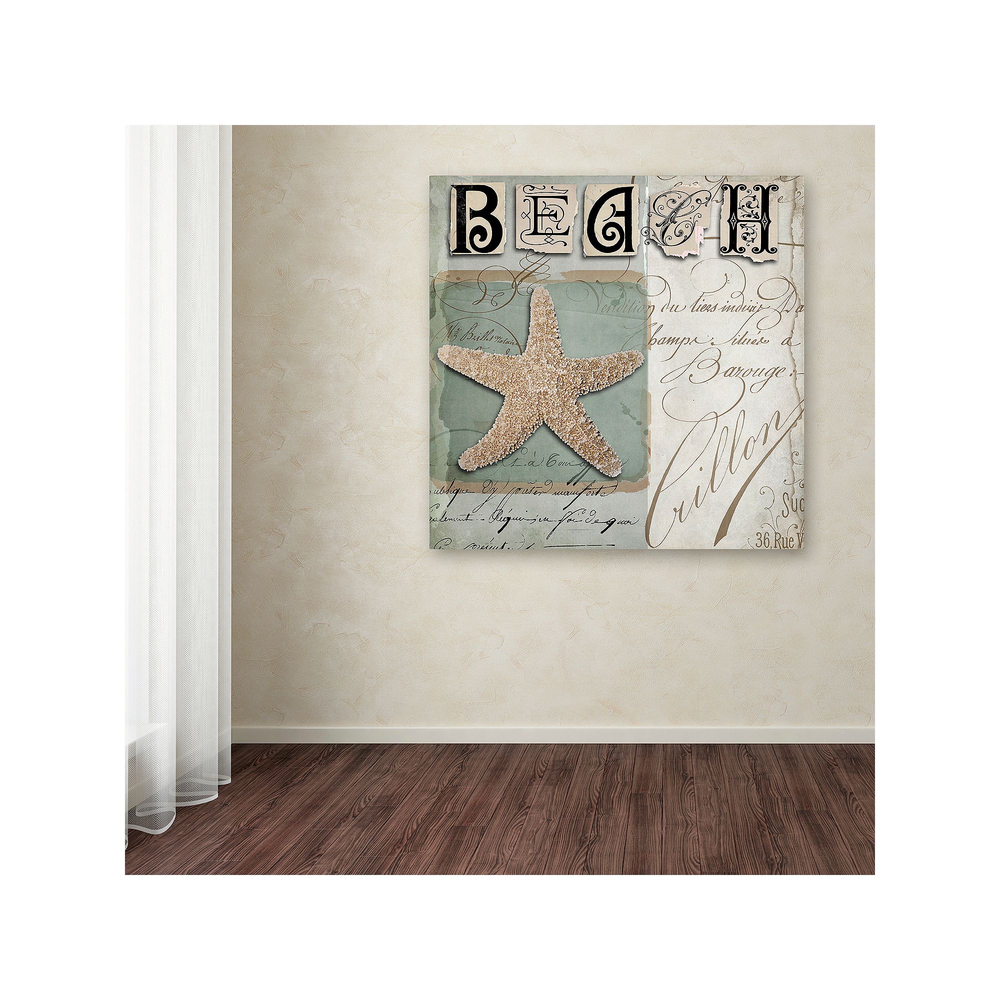 Trademark Fine Art Beach Book II Canvas Wall Art, Beige