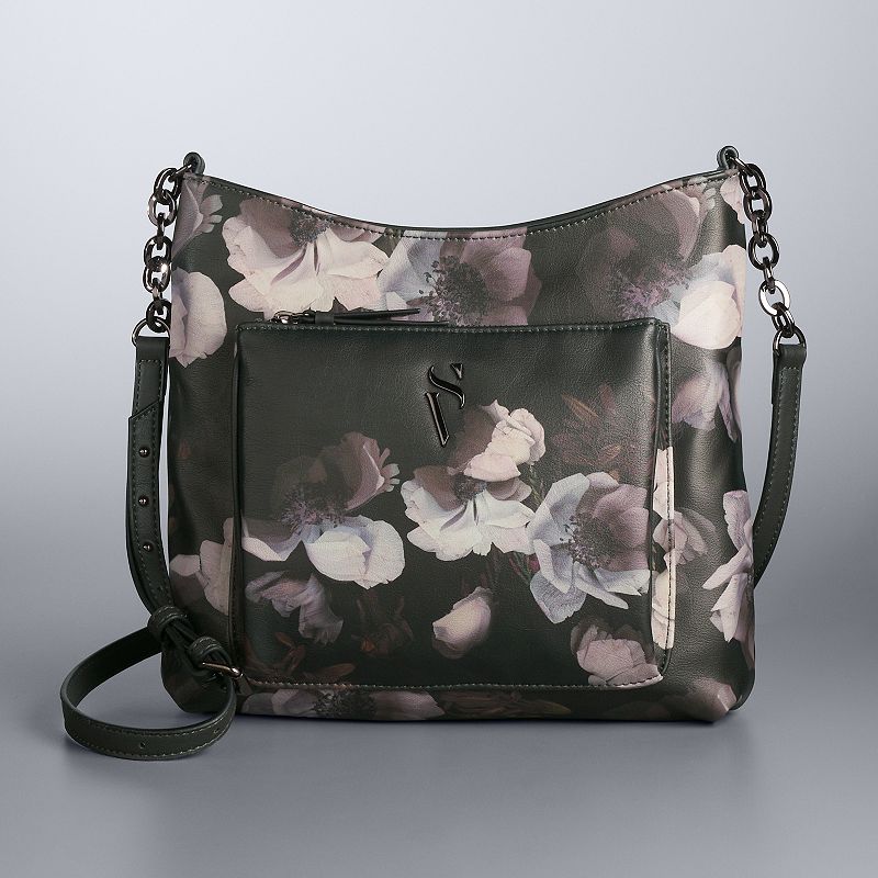 Simply Vera Vera Wang Signature Crossbody Bag, Black