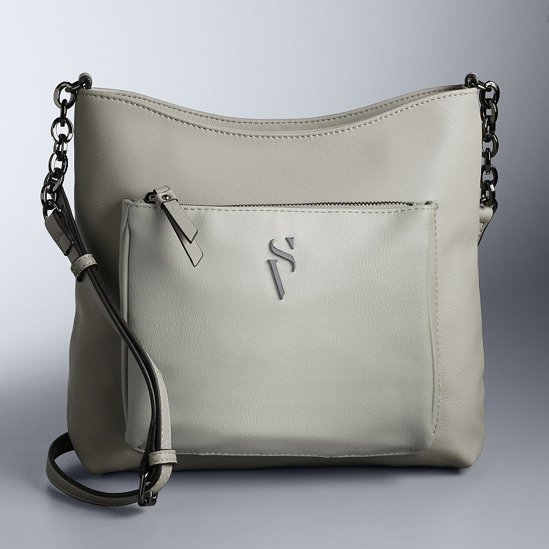 Simply Vera Vera Wang Signature Crossbody Bag, Dark Green