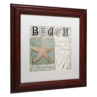Trademark Fine Art Beach Book II Framed Wall Art