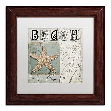 Trademark Fine Art Beach Book II Framed Wall Art