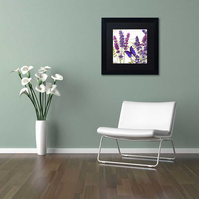 Trademark Fine Art Lavender I Black Framed Wall Art, 16X16