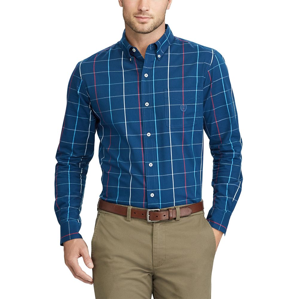 Men's Chaps Classic-Fit Stretch Poplin Button-Down Shirt
