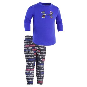 Baby Girl Under Armour Big Logo Wordmark Tee & Leggings Set