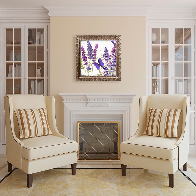 Trademark Fine Art Lavender I Ornate Framed Wall Art, Purple, 16X16
