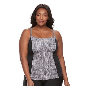 Plus Size Nike Splice Racerback Tankini Top