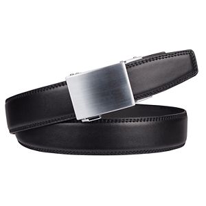 Men's Feather-Edge Plaque-Buckle Exact Fit Belt