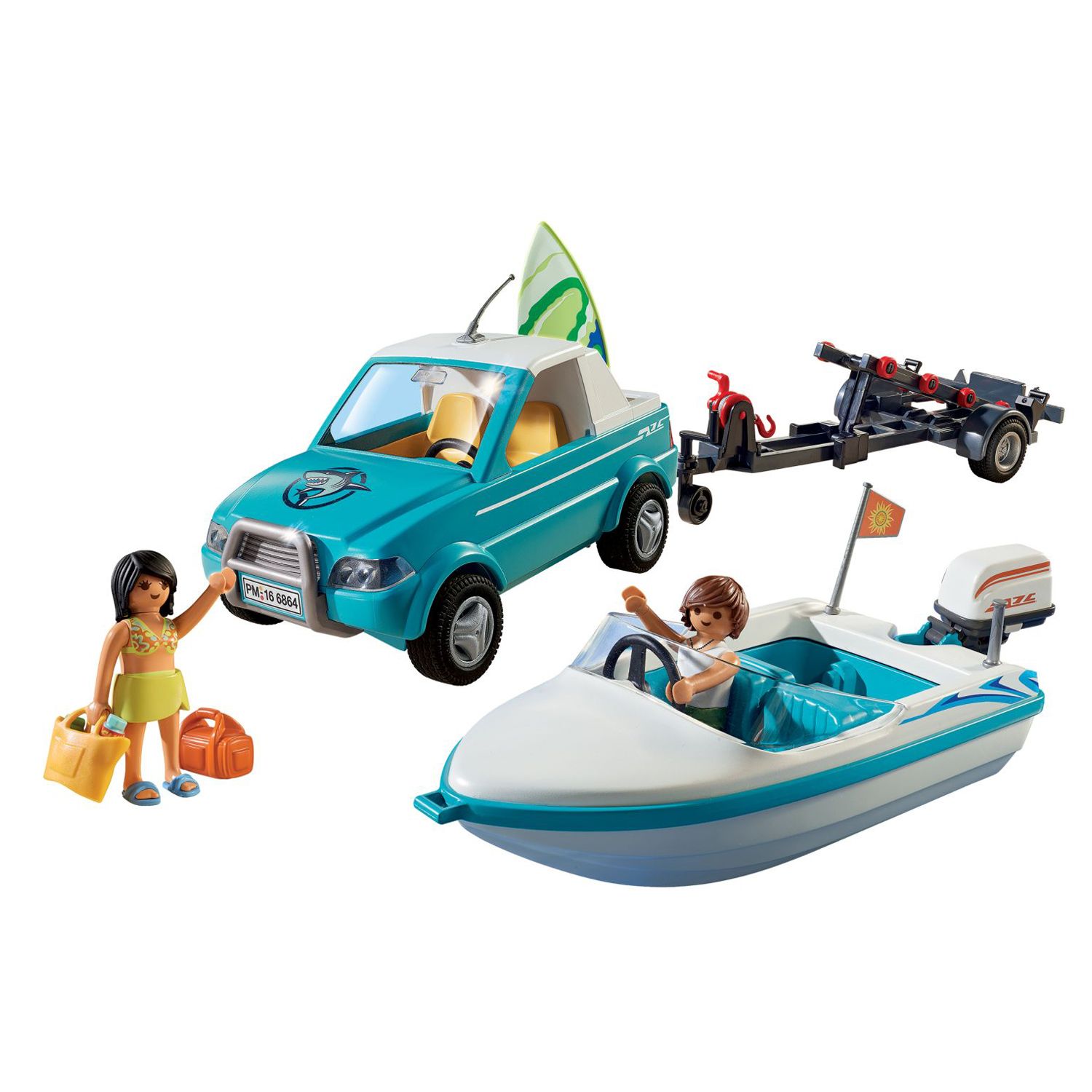 playmobil speedboat with underwater motor