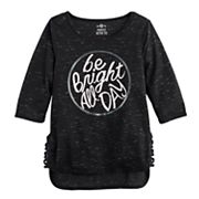Girls 7-16 SO® Lace-Up Side Graphic Tunic