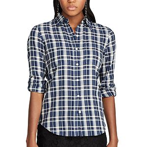 Women's Chaps Plaid Twill Shirt