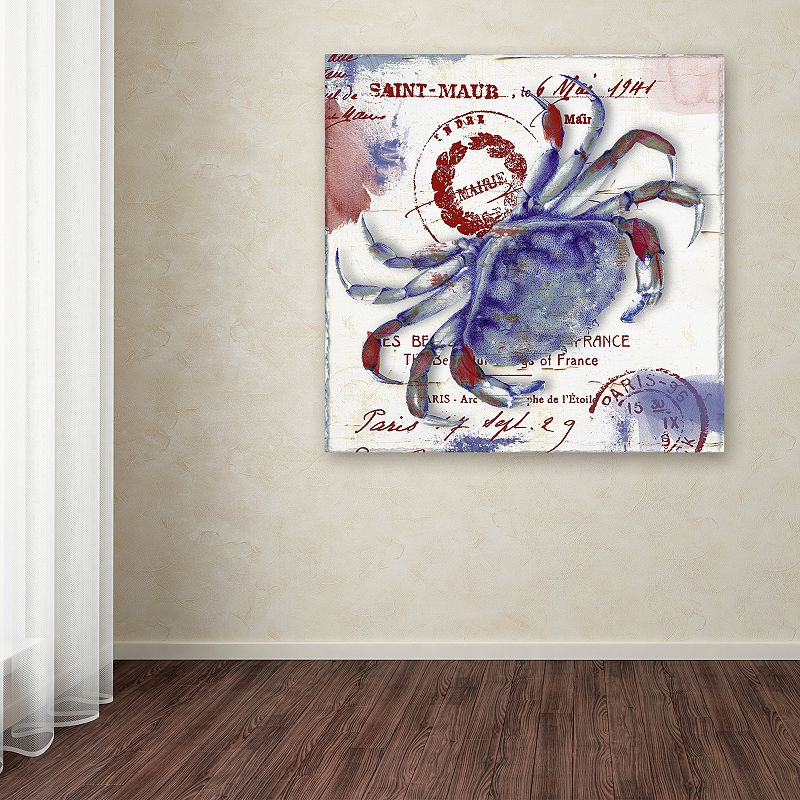 Trademark Fine Art Oceania I Canvas Wall Art, Blue, 24 X 24