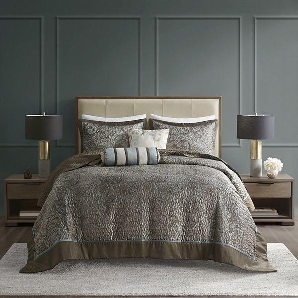 Madison Park 5-piece Whitman Jacquard Bedspread Set