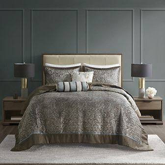 Madison Park Whitman 5 pc Jacquard Bedspread Set