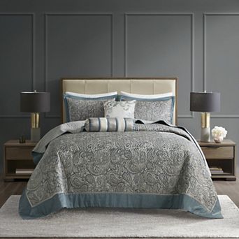 Madison Park Whitman 5 pc Jacquard Bedspread Set