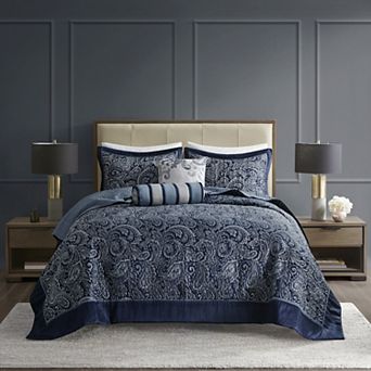 Madison Park Whitman 5 pc Jacquard Bedspread Set