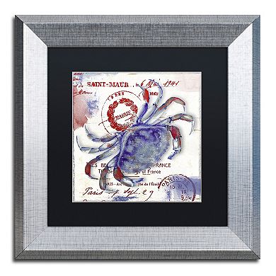 Trademark Fine Art Oceania I Silver Finish Framed Wall Art