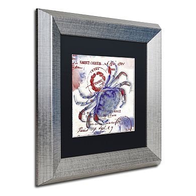 Trademark Fine Art Oceania I Silver Finish Framed Wall Art