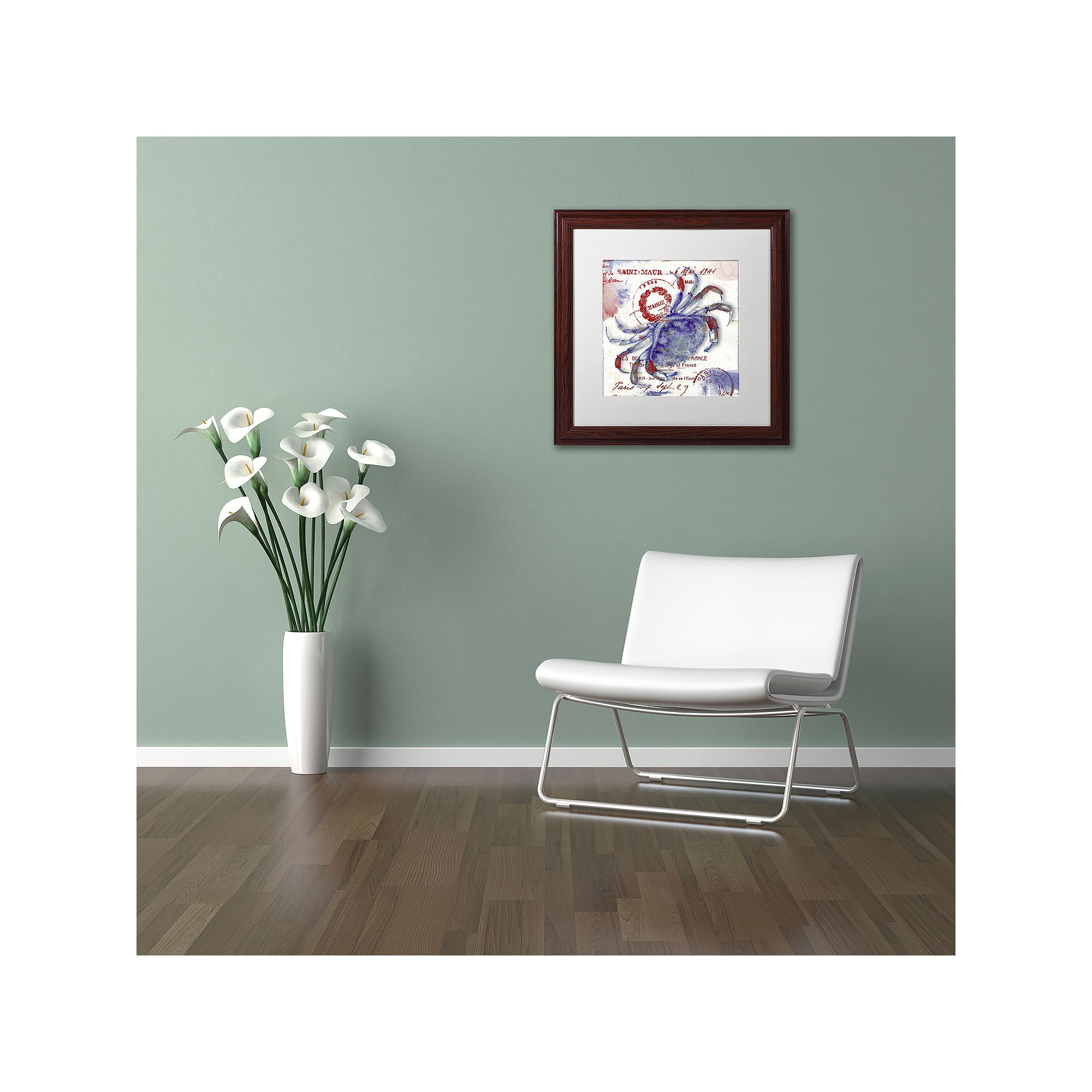 Trademark Fine Art Oceania I Framed Wall Art, White
