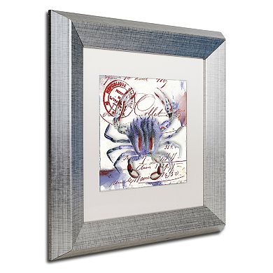Trademark Fine Art Oceania II Silver Finish Framed Wall Art