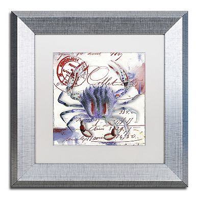 Trademark Fine Art Oceania II Silver Finish Framed Wall Art