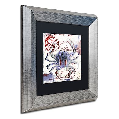 Trademark Fine Art Oceania II Silver Finish Framed Wall Art