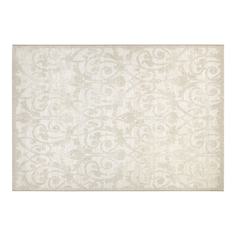 Couristan Marina Cannes Floral Rug, Beige, 5X7.5 Ft
