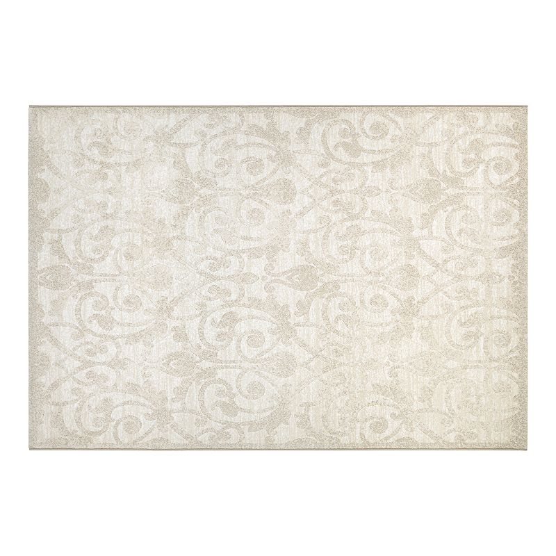 Couristan Marina Cannes Floral Rug, Beige, 5X7.5 Ft