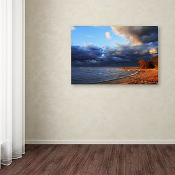Trademark Fine Art Lake Erie Autumn Canvas Wall Art