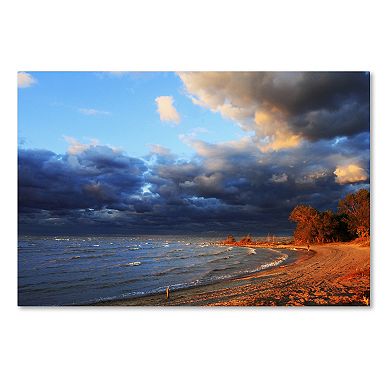 Trademark Fine Art Lake Erie Autumn Canvas Wall Art