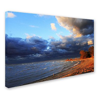 Trademark Fine Art Lake Erie Autumn Canvas Wall Art