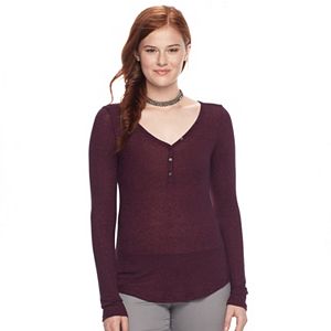 Juniors' SO® Solid Henley Top