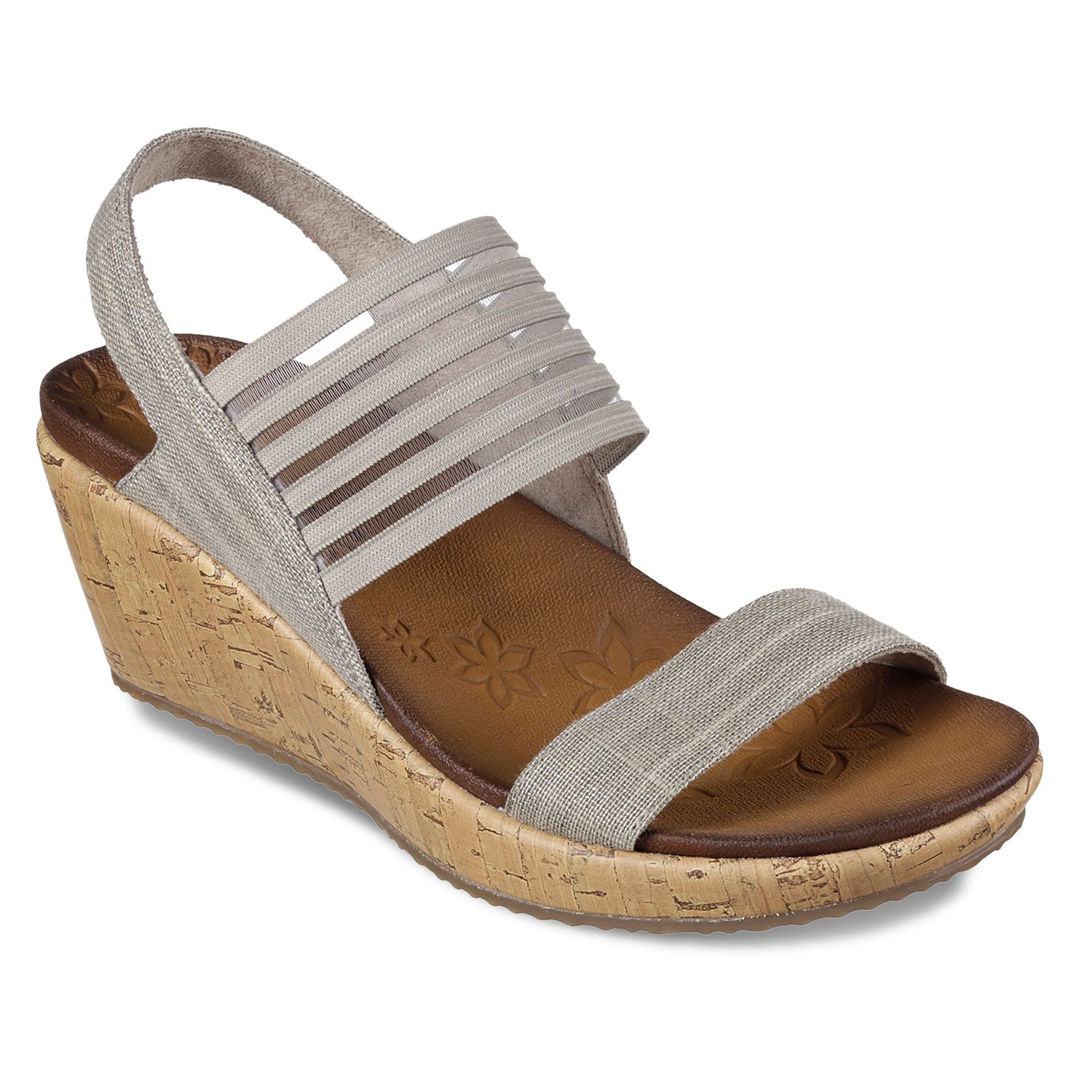 skechers beverlee smitten kitten women's wedge sandals