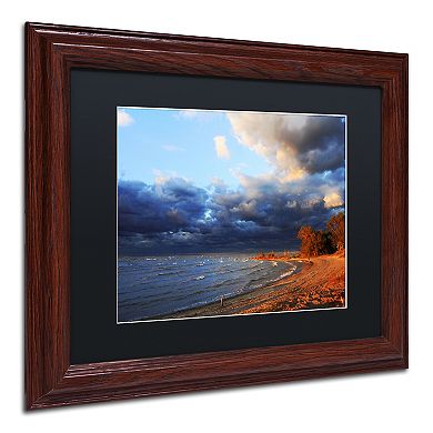 Trademark Fine Art Lake Erie Autumn Framed Wall Art