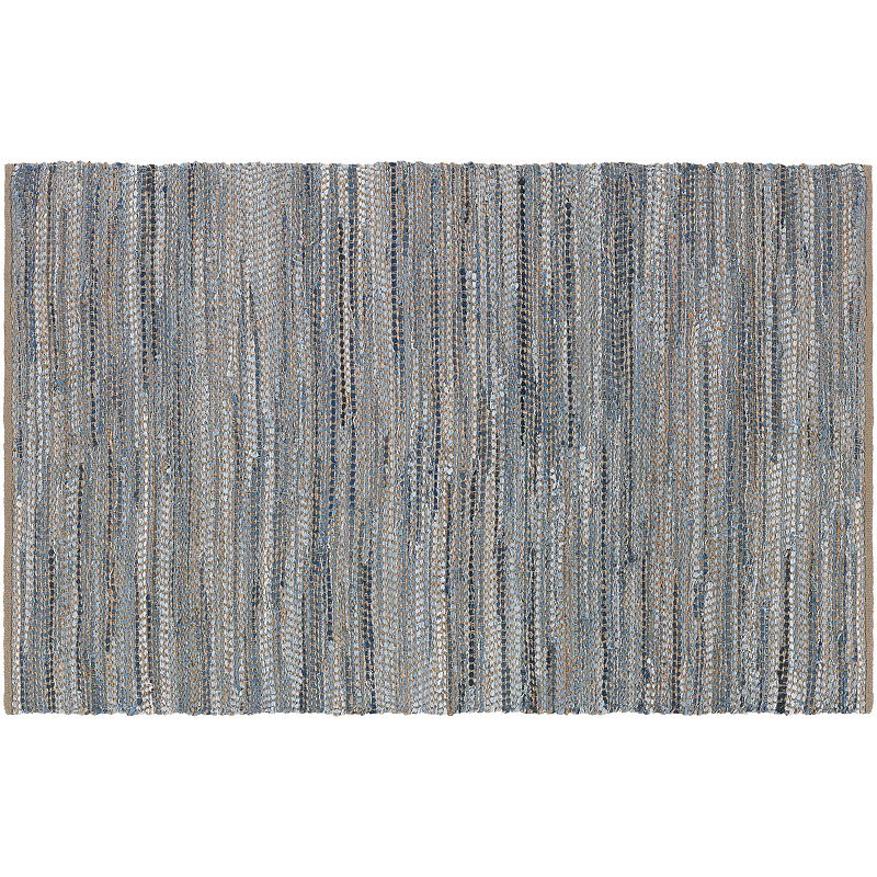 Couristan Nature's Elements Skyview Striped Jute Blend Rug, Blue, 5X8 Ft