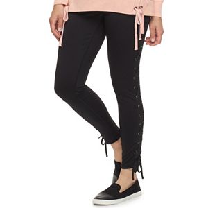 madden NYC Juniors' Lace Up Leggings