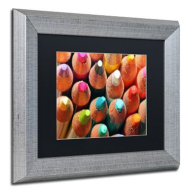 Trademark Fine Art Pencils Silver Finish Framed Wall Art
