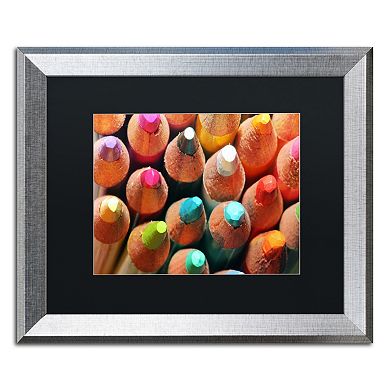 Trademark Fine Art Pencils Silver Finish Framed Wall Art