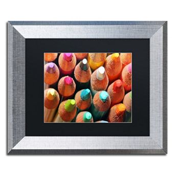 Trademark Fine Art Pencils Silver Finish Framed Wall Art