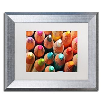 Trademark Fine Art Pencils Silver Finish Framed Wall Art