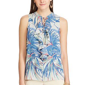 Women's Chaps Floral Ruffle Tank