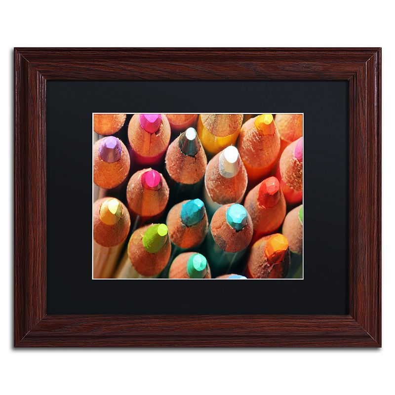 Trademark Fine Art Pencils Framed Wall Art, Black, 16X20