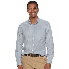 Men's SONOMA Goods for Life™ Flexwear Slim-Fit Plaid Poplin Button-Down Shirt
